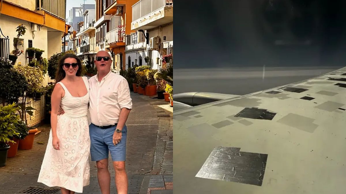 Passenger Spots 'Gaffer Tape' All Over Boeing 787 Wing - David Parker/SWNS