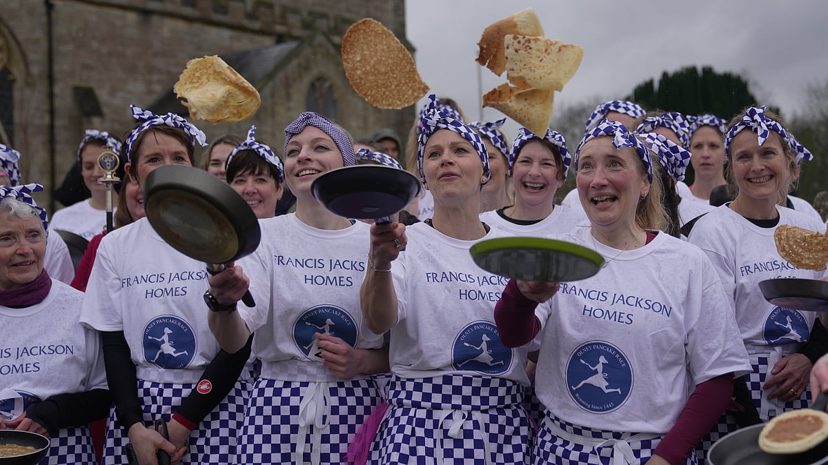 AP : Pancake Tuesday was celebrated in England. 