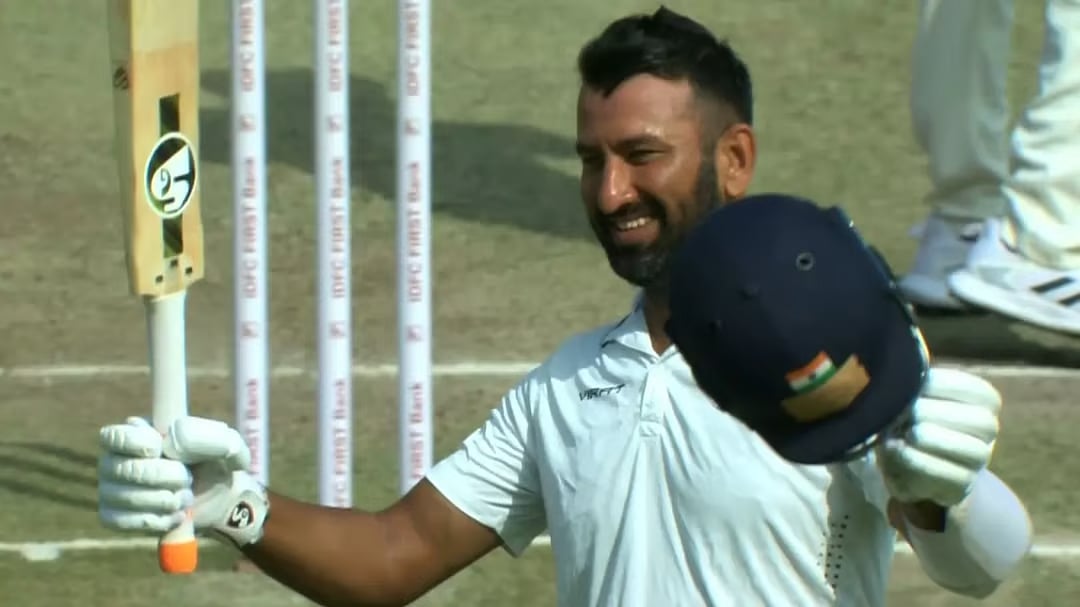 Cheteshwar Pujara hit 12 fours and a six in his quickfire century for Saurashtra, against Manipur on Day 2 of their Ranji Trophy 2024 clash in Rajkot.  - File