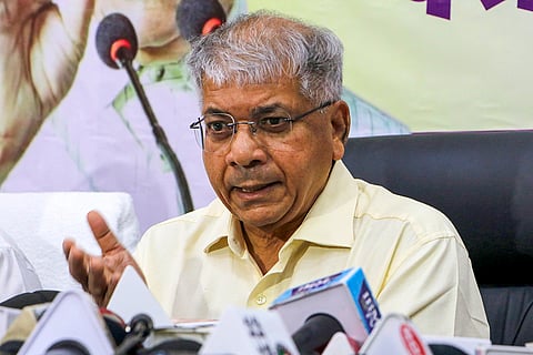 Prakash Ambedkar at press conference