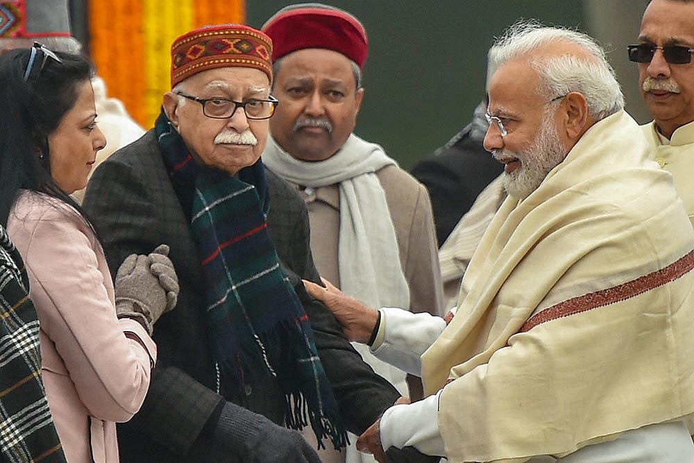 Photo: PTI/Kamal Kishore : L K Advani to be awarded Bharat Ratna