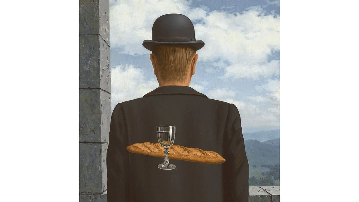 Image: AP : "L’ami intime" (The Intimate Friend) by René Magritte.