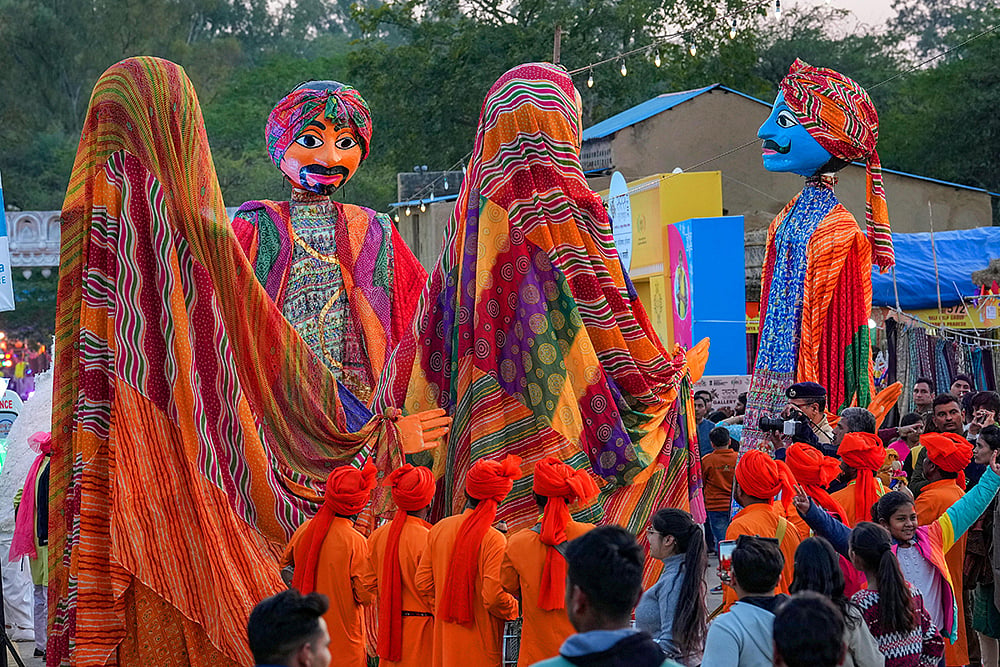 | Photo: PTI/Kamal Kishore : 37th Surajkund International Crafts Mela