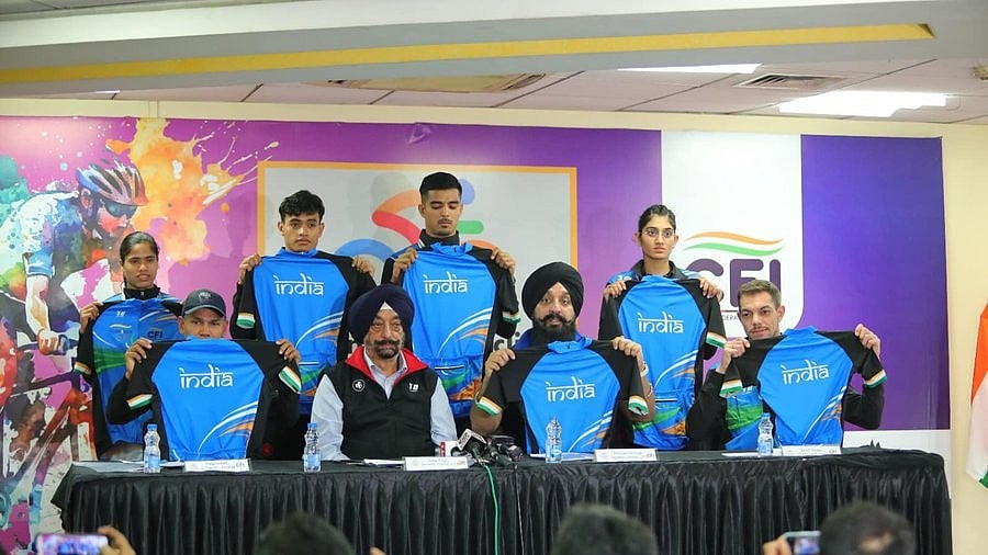 Photo Courtesy: X/ @the_bridge_in : Asian Track Cycling Championship is being organised at New Delhi's  Indira Gandhi Indoor Complex.
