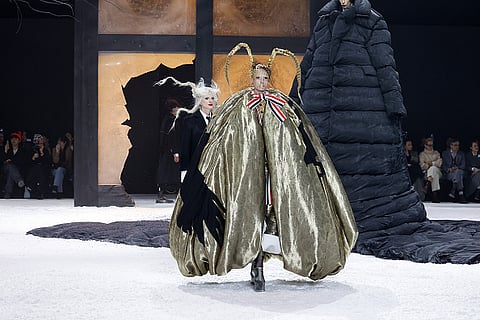 Alex Consani Walking at the Thom Browne Show NYFW