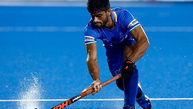 (Photo:X|Hockey India) : Indian Hockey player, Varun Kumar.