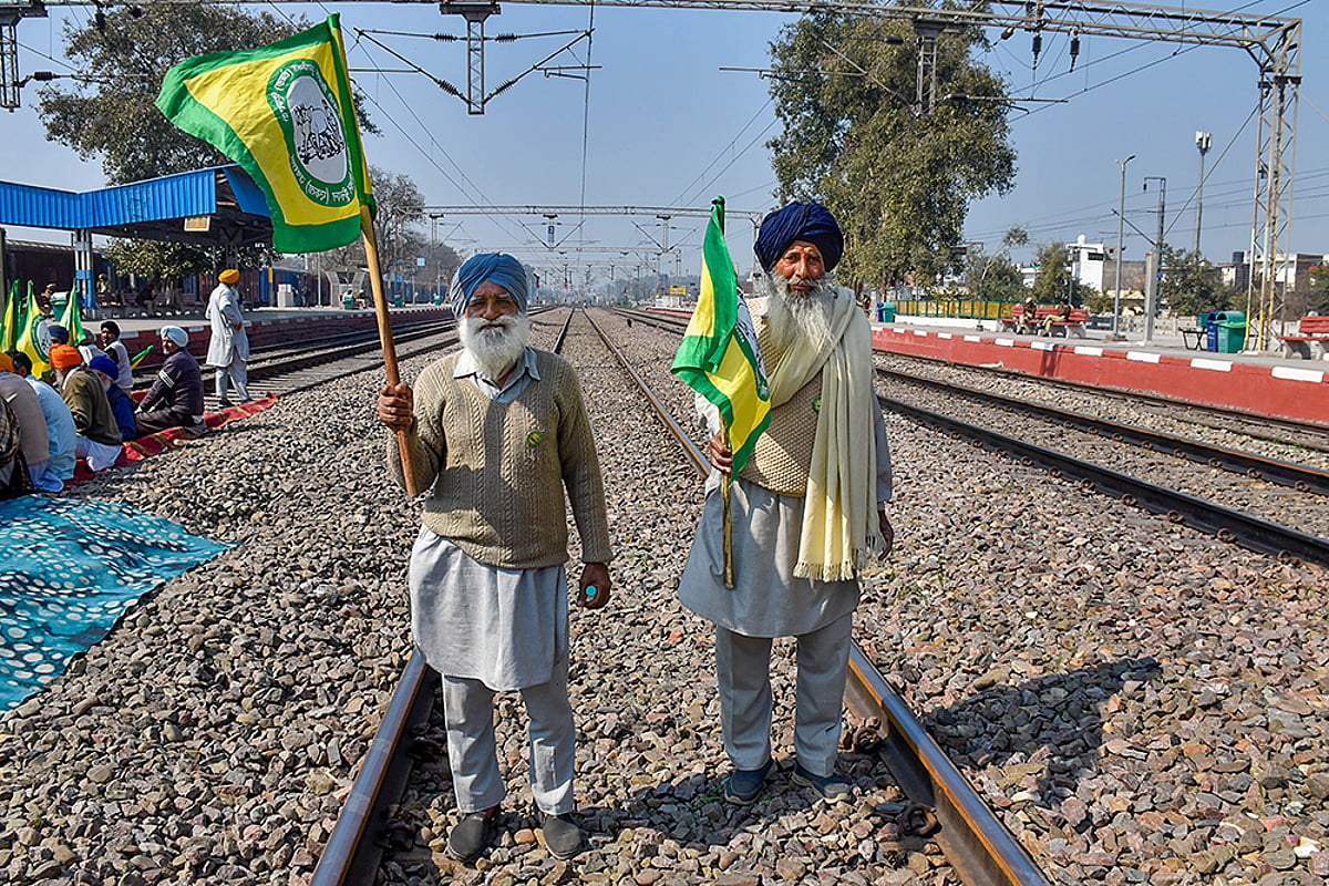 In Photos: Rail Roko Protest By Farmers In Punjab