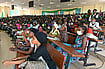 (Photo by Manuel Medir/Getty Images) : Students attend the teacher's lesson at the town's high school on November 17, 2023, in Balltilaye, Senegal