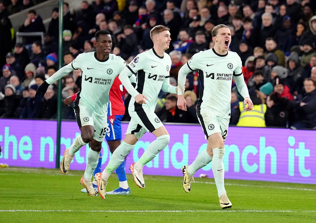 Conor Gallagher netted a brace as Chelsea beat Crystal Palace 3-1 in their English Premier League 2023-24 derby at Selhurst Park, in London.