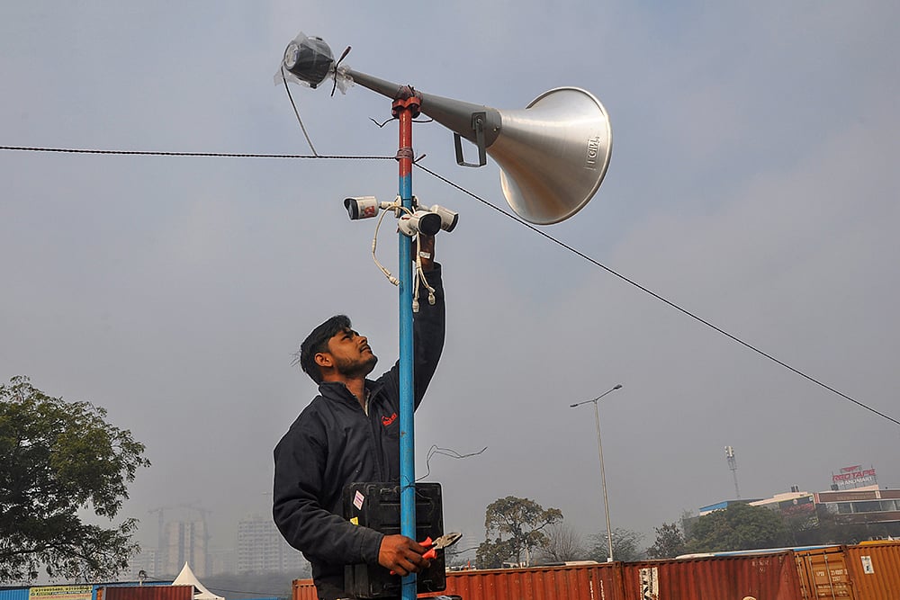 Security at Delhi Haryana Singhu border