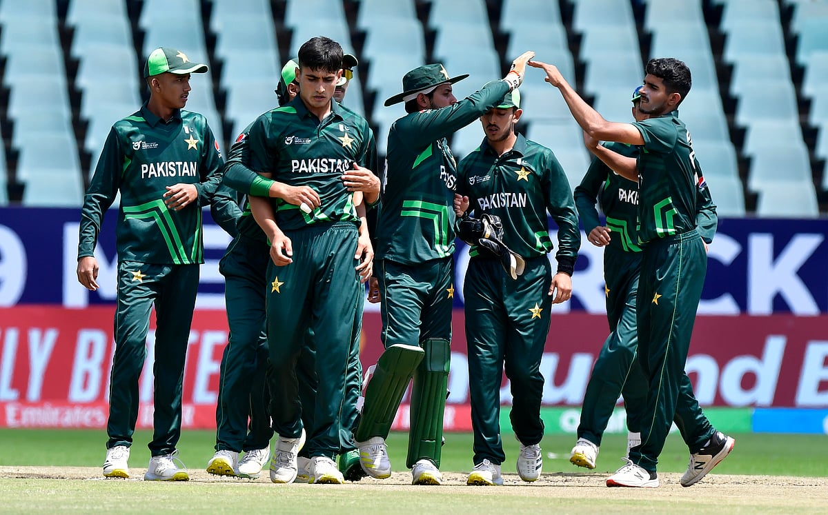 X/Pakistan Cricket : Pakistan in action during their Super Six match against Bangladesh at the ICC Under-19 Cricket World Cup 2024 in Benoni, South Africa.