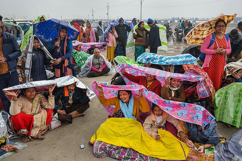 Pilgrims at Sangam