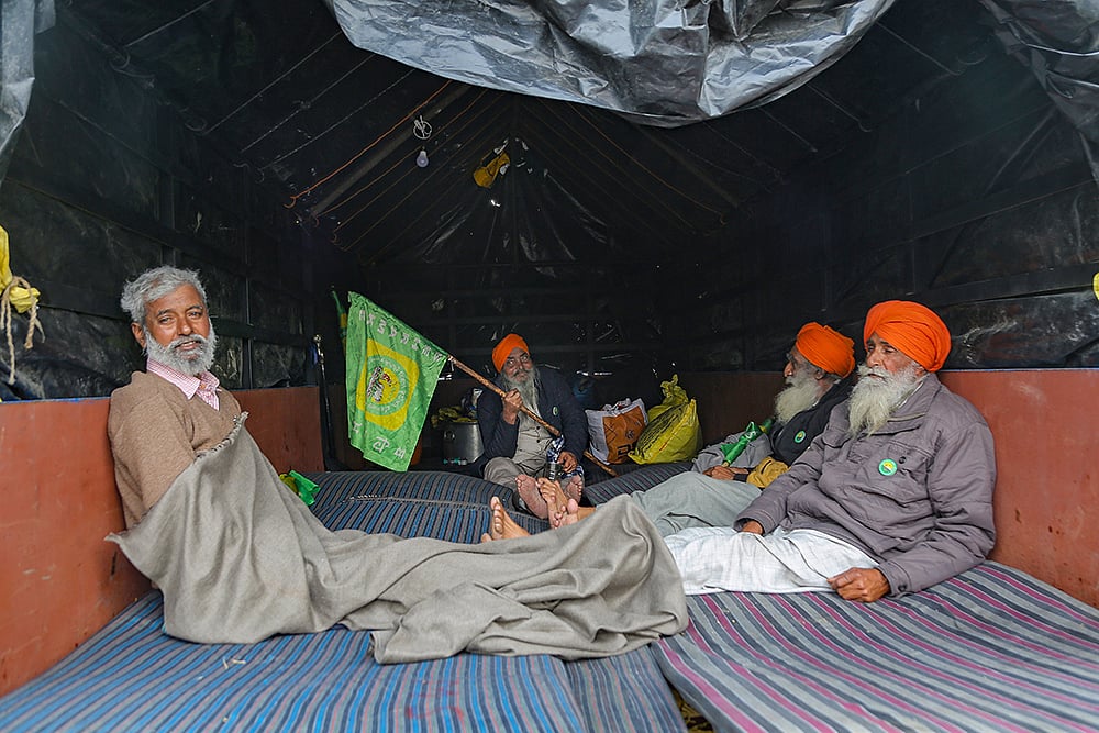 Farmers march: Farmers at Punjab border