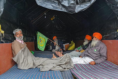 Farmers' march: Farmers at Punjab border