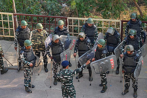 Farmers' march: Security at Delhi borders