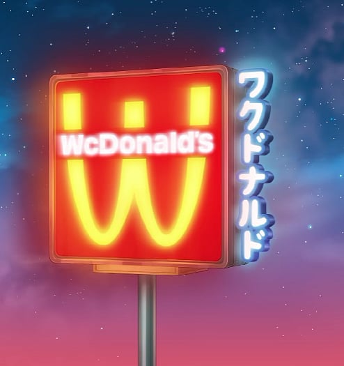 @Mcdonalds/Instagram : Mcdonald's transforms into Anime counterpart Wcdonald's