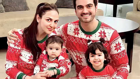 Esha, Bharat with their daughters