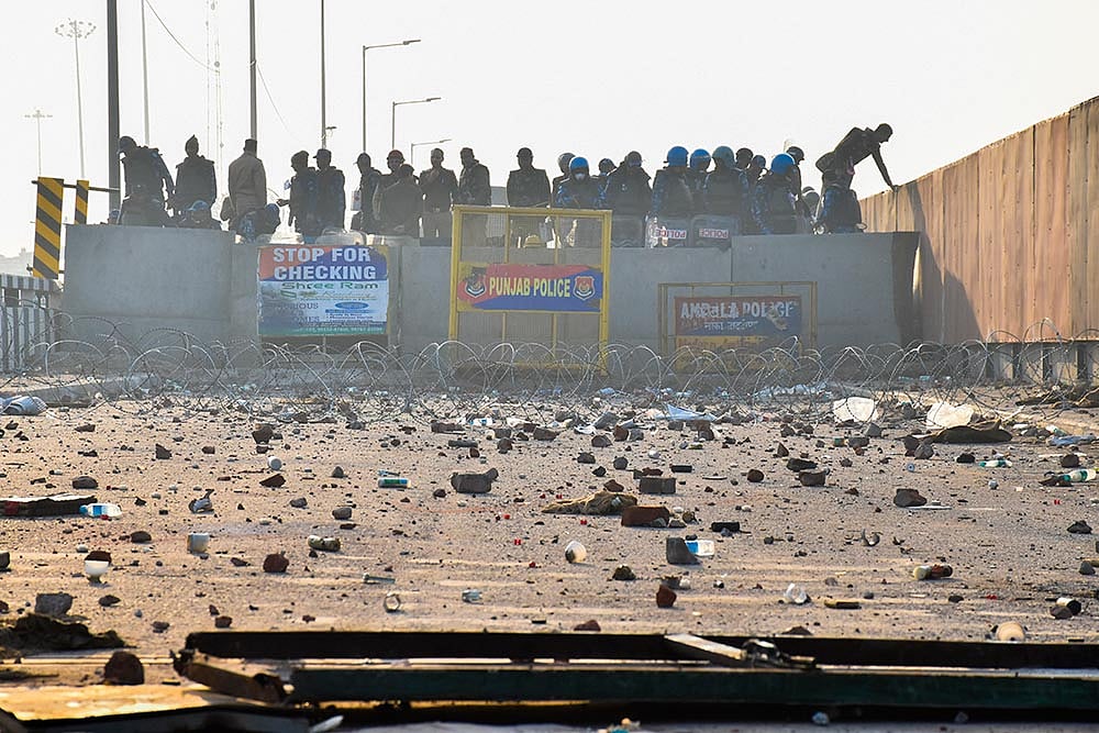 Farmers march: Security at Shambhu border