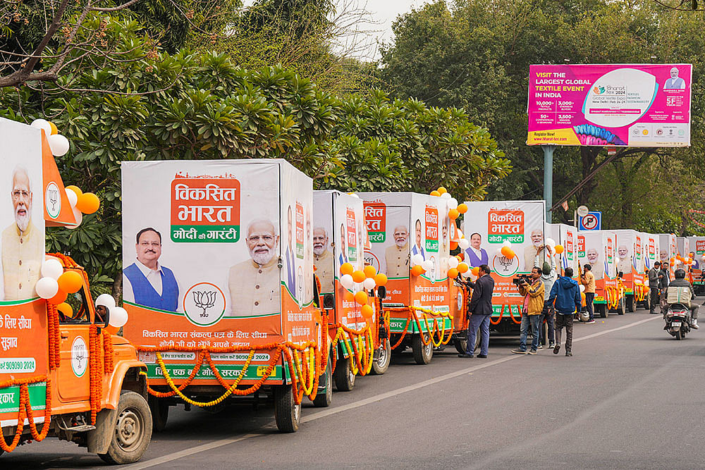 Photo: PTI/Shahbaz Khan : Viksit Bharat Sampark