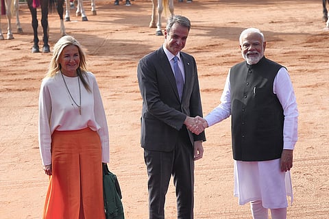 PM Modi with Greek PM Kyriakos Mitsotakis