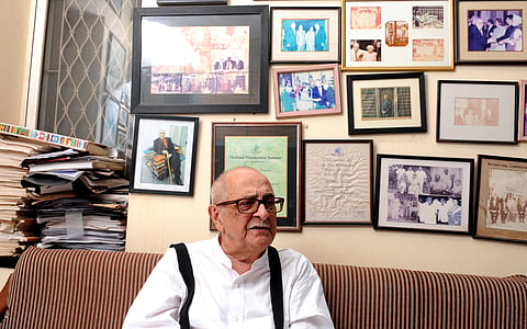  Senior advocate Fali Sam Nariman during an interview with Outlook Magazine at his residence in New Delhi, India on 6th May 2016. 