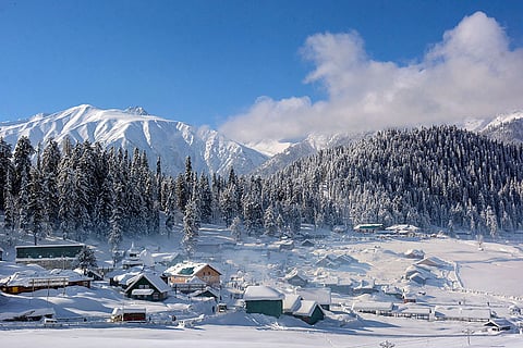 Snowfall in Baramulla