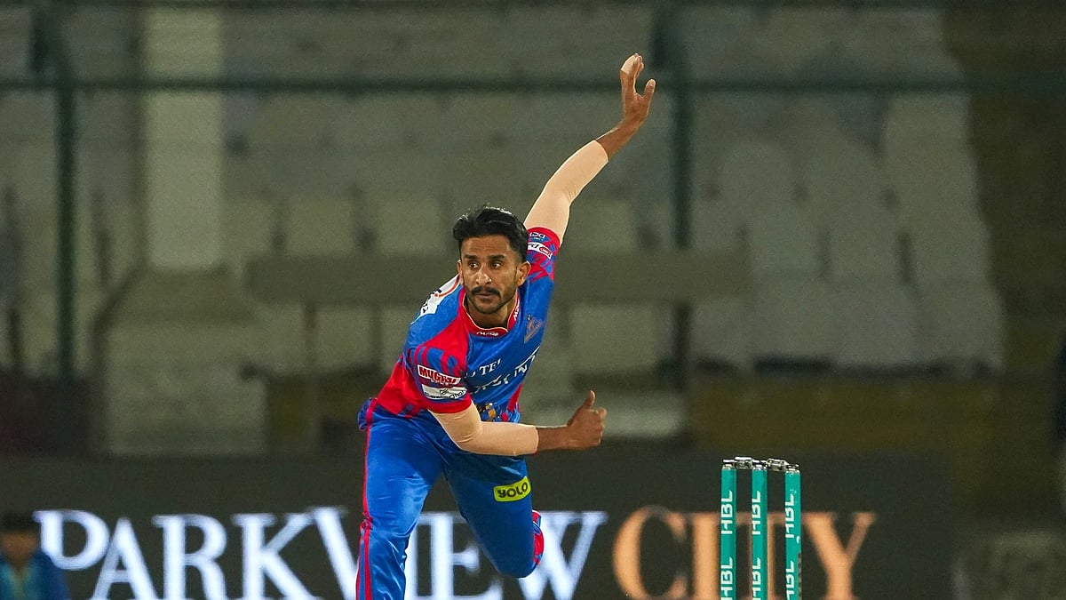 Photo: X/ @thePSLt20 : Karachi Kings' Hasan Ali completed 100 wickets in PSL in the last match against Islamabad United.