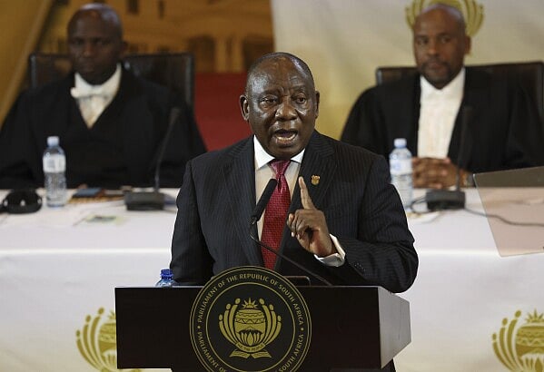 AP : Former South African President Cyril Ramaphosa |