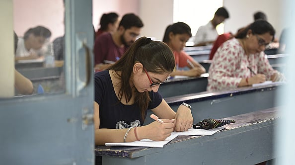 Getty Images : Students appearing for an entrance exam at a college in Delhi.