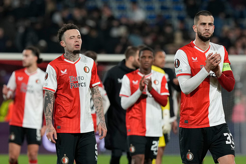 | Photo: AP/Peter Dejong : Europa League Play-Off First Leg: Feyenoord and Roma
