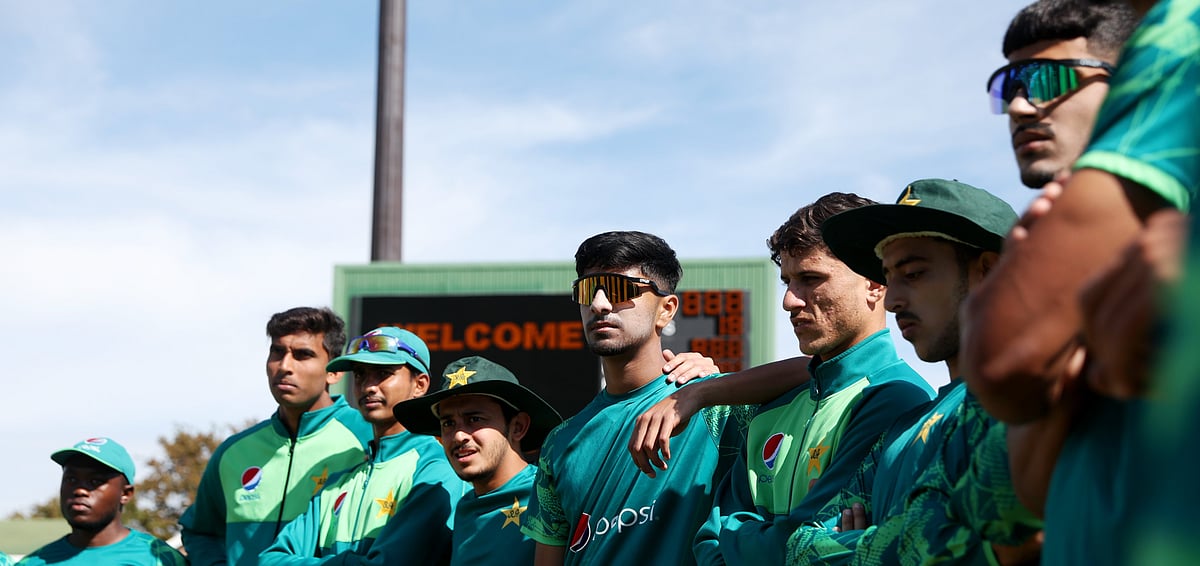 X/Pakistan Cricket : Pakistan colts at the ground ahead of their Super Six match against Ireland in the ICC Under-19 Men's Cricket World Cup 2024.