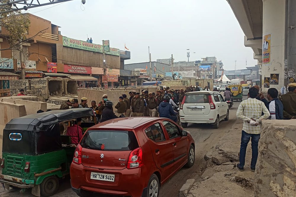 Security at Delhi Haryana Tikri border
