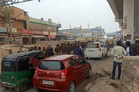 Security at Delhi Haryana Tikri border