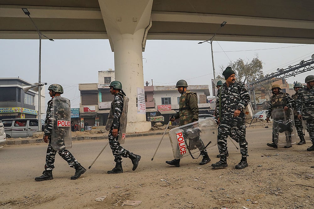 Farmers march: Security at Tikri border