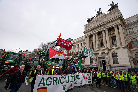 Spain farmers protest