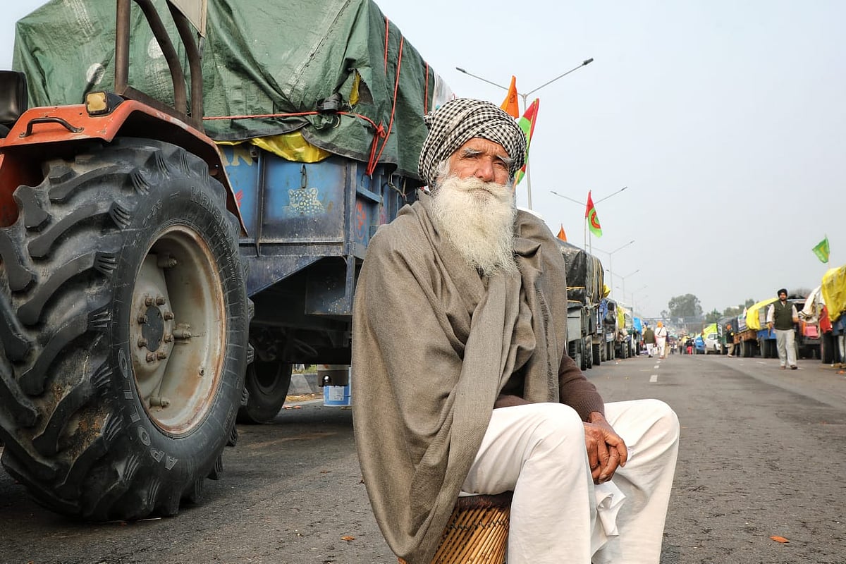 Farmers protest at Shambhu Border