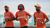 India Pacer Lands County Cricket Move After Duleep Trophy Heroics X/BCCI : Seamers (from left) Mukesh Kumar, Mohammed Siraj and Akash Deep train ahead of the fourth India vs England Test in Ranchi.