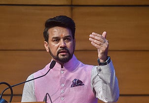 PTI : Union I&B Minister Anurag Thakur |