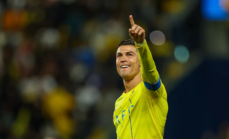 Cristiano Ronaldo celebrates in A-Nassrs win