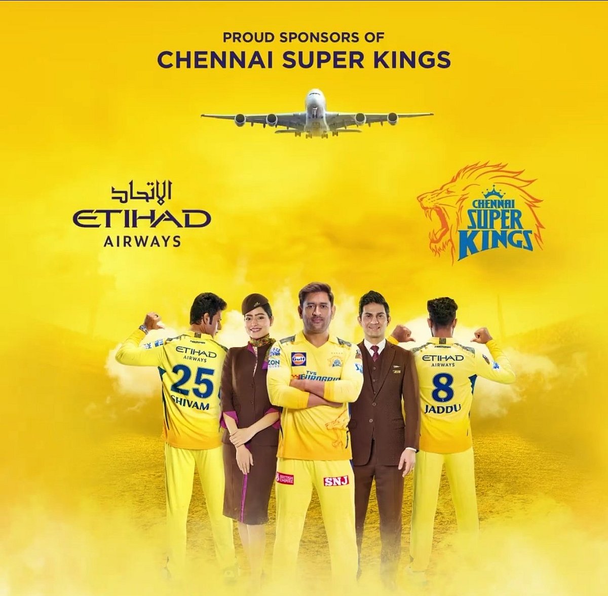 Etihad Airways will sponsor CSK for the upcoming season.