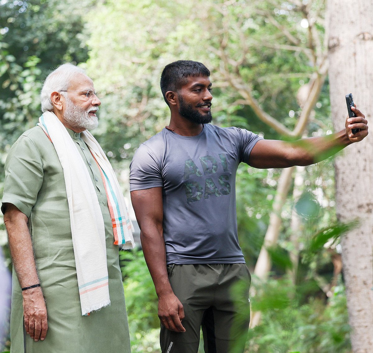 Wrestler and fitness influencer Ankit Baiyanpuria with Prime Minister Narendra Modi