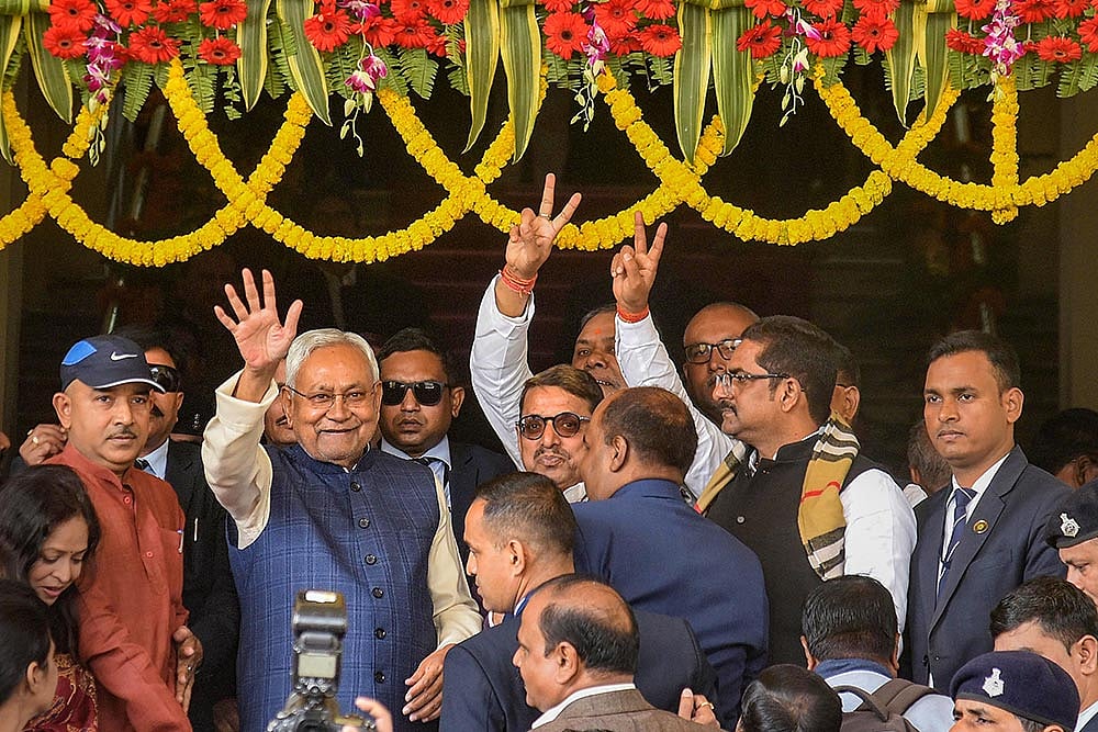 Photo: PTI : Nitish Kumar govt.''s trust vote
