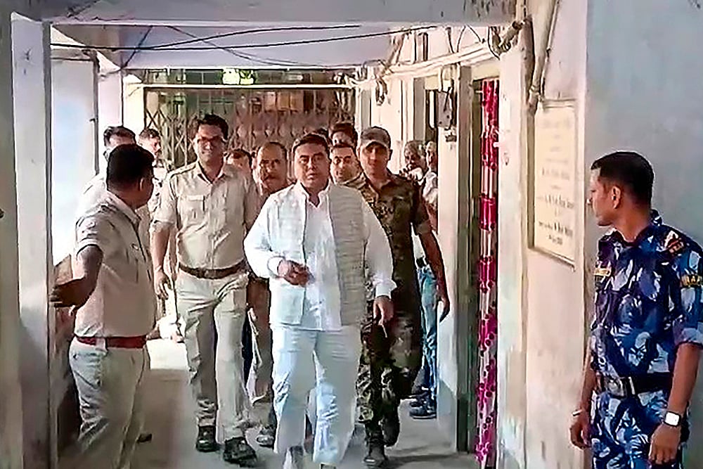 | Photo: PTI : BJP dubbed the arrest of Shajahan Sheikh as a legal protection given to him 