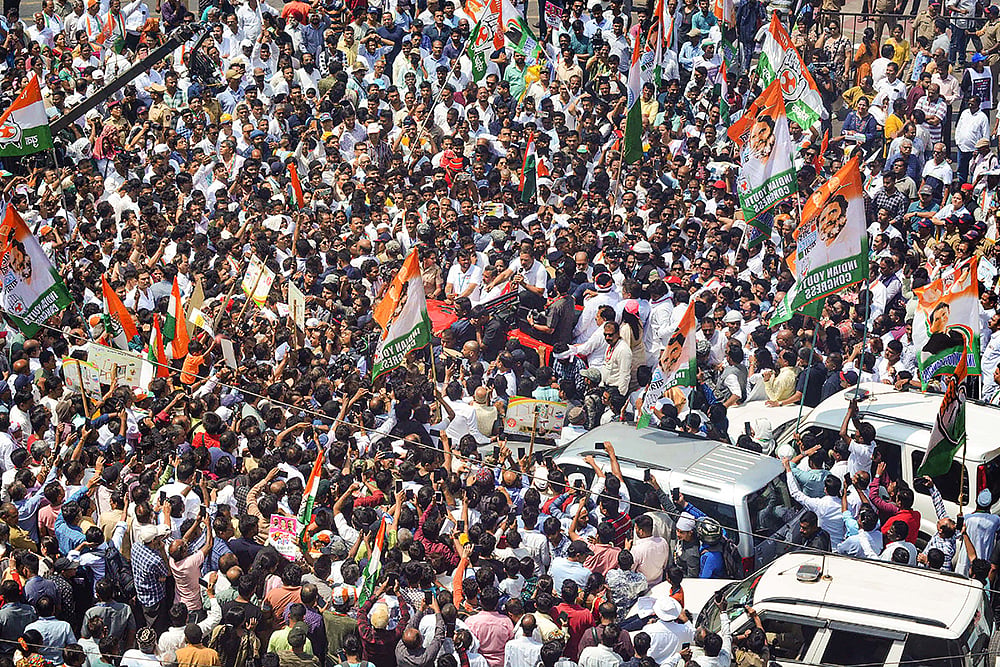 | Photo: PTI : Bharat Jodo Nyay Yatra in Thane