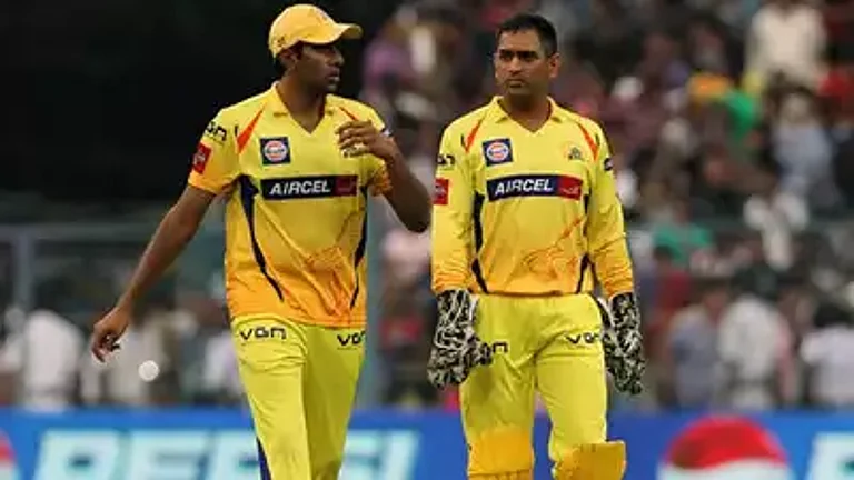 File photo of Ravichandran Ashwin and MS Dhoni, while playing together for Chennai Super Kings in the Indian Premier League. - BCCI