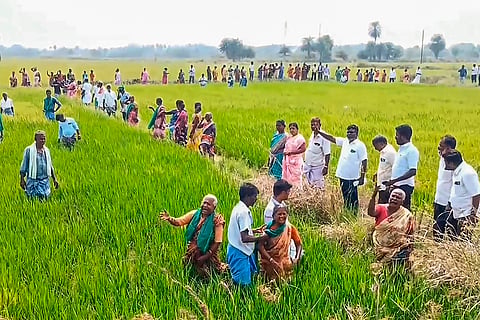 Protest against Parandur Airport project