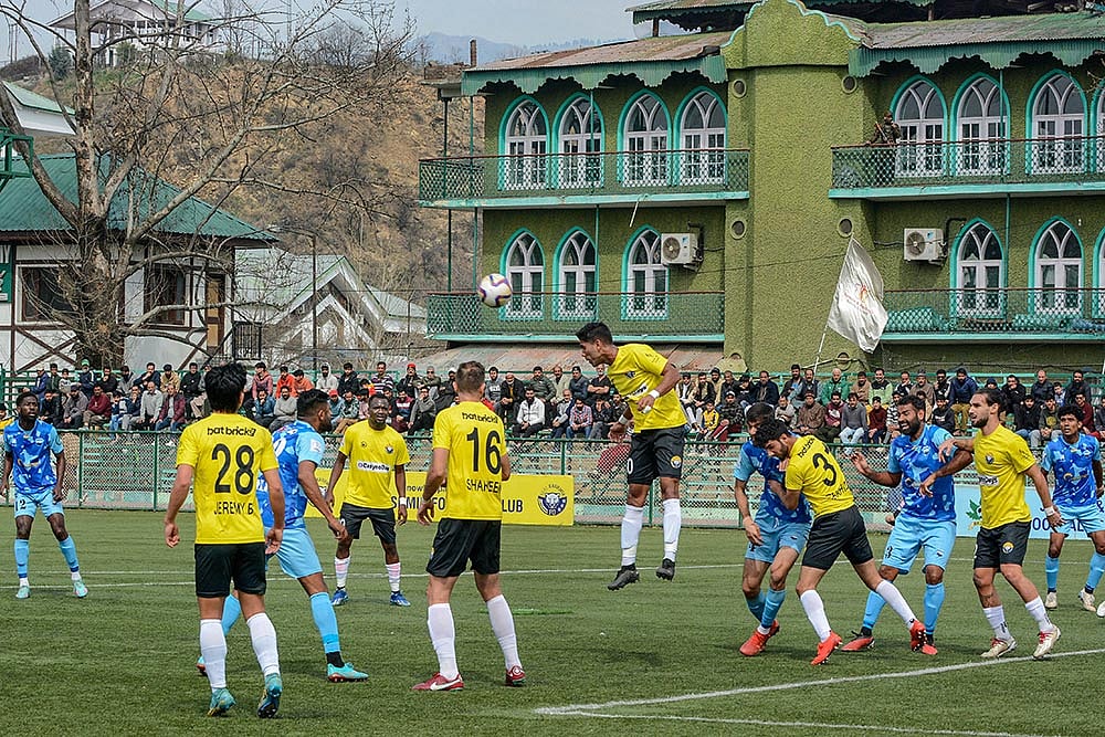 I-League 2023-24 football match in Srinagar