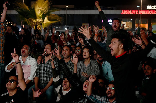 Samir Jana/Hindustan Times via Getty Images :  People enjoying laughter yoga on World Laughter Day at Indian Museum Kolkata, on May 7, 2017 in Kolkata, India. World Laughter Day takes place on the first Sunday of May of every year.