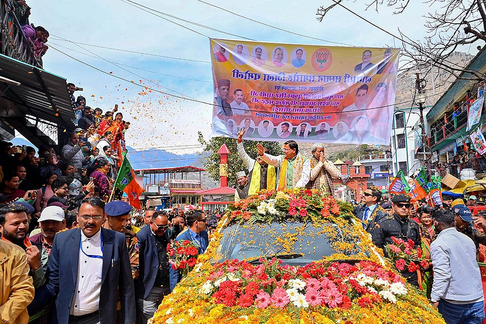 Pushkar Dhamis roadshow in Chamoli