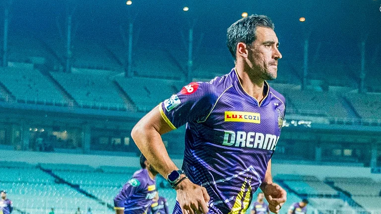 Kolkata Knight Riders bought Mitchell Starc for INR 24.75 Crores in the mini auction for IPL 2024. - Photo: X/ @KKRiders